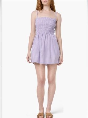 ✨FLORENCE by Mills NWT Lavender Striped Bodice Smocked Mini Dress, poplin